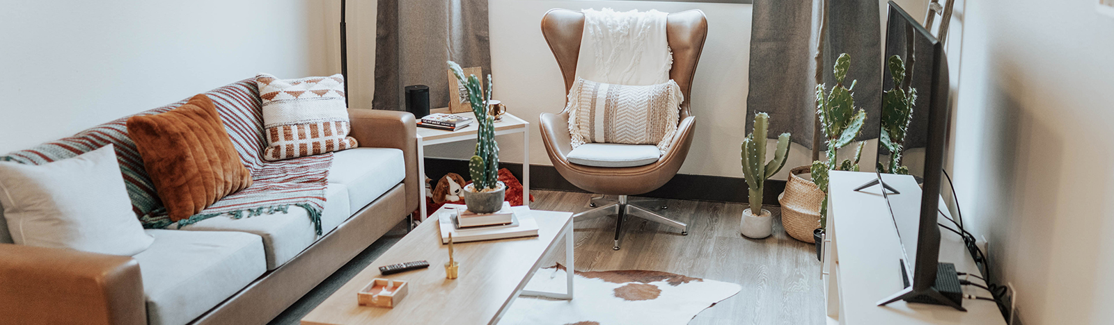 Furnished apartment living room