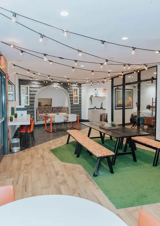 indoor patio seating