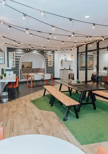 indoor patio seating