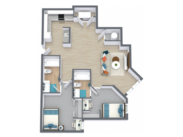 2/2 B2 Floor plan