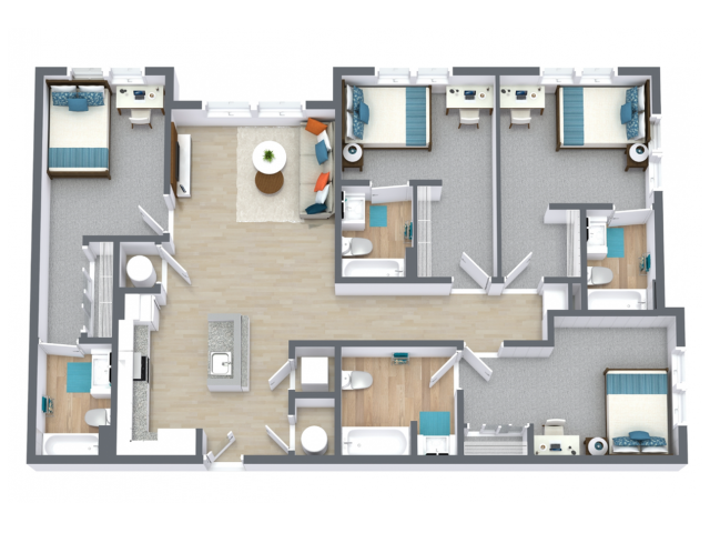 4/4 D2 Floor plan